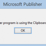 Publisher clipboard in busy error